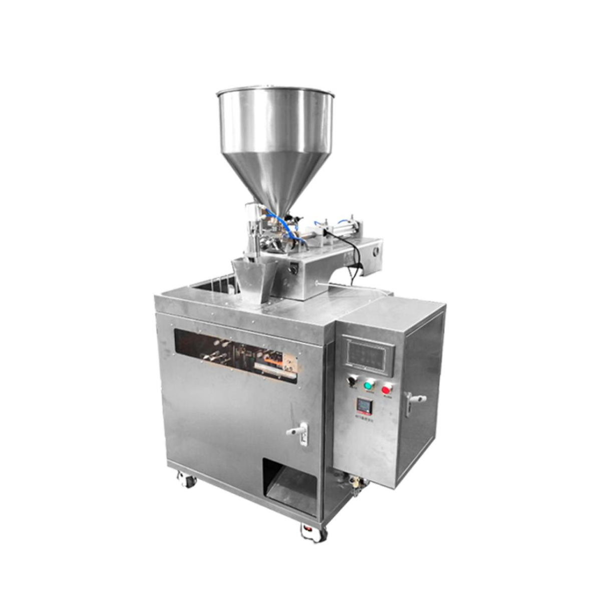 pick-fill-seal-for-liquid-paste--packing-with-piston-filler-pre-made-pouch-packing-machine