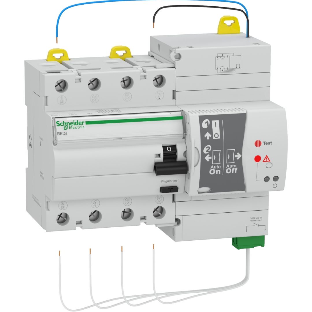 RCCB with re-closer - RED - 4 poles - 60 A - class A - 30 mA