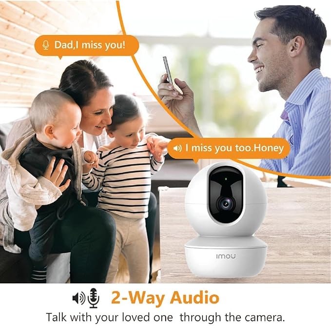 Imou Ranger S2 3MP WiFi Security Camera, Pan & Tilt for 360°, Human Detection, Smart Tracking, 2-Way Audio, Night Vision, Alexa Google Assistant, Up to 256GB SD Card Support