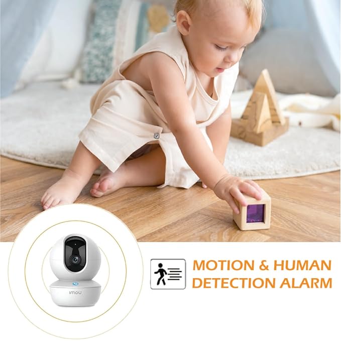 Imou Ranger S2 3MP WiFi Security Camera, Pan & Tilt for 360°, Human Detection, Smart Tracking, 2-Way Audio, Night Vision, Alexa Google Assistant, Up to 256GB SD Card Support