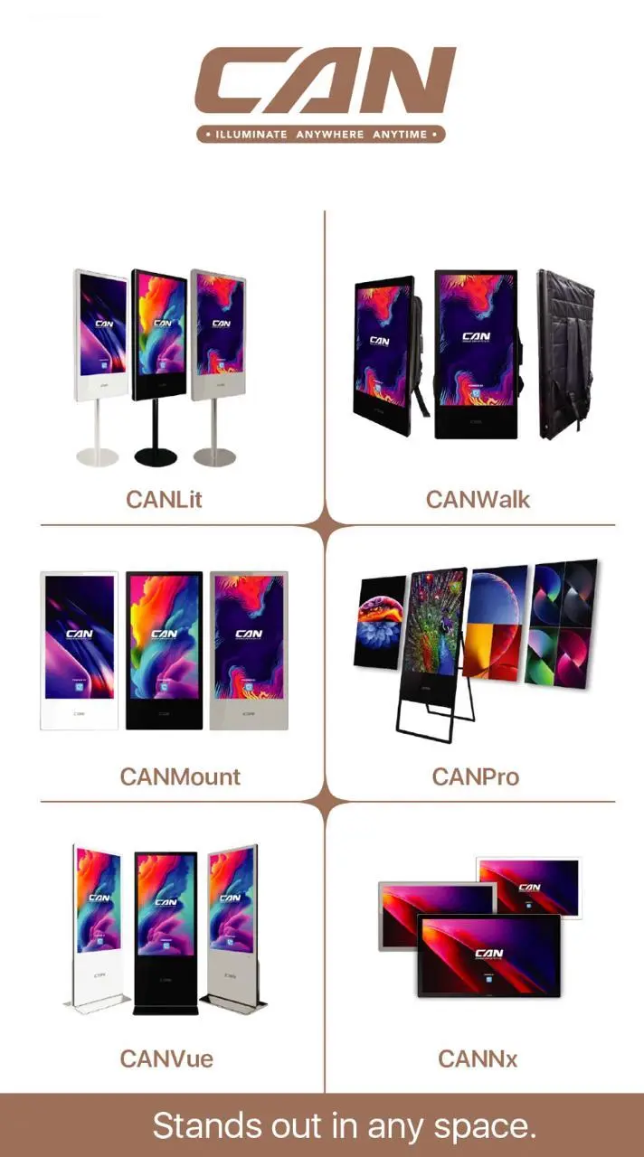 LED Display - CANLit 3201 & Pro 4301 – 32” & 43” LED Digital Signage Displays with Toughened Glass & Built-in Media Editor