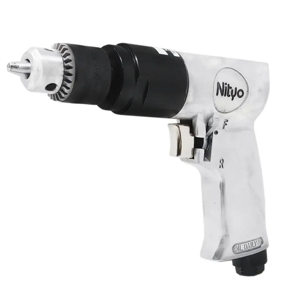 Nityo NI 3311 Heavy-Duty Pneumatic Air Drill – 10mm Chuck | 1800 RPM | Rear Exhaust | 3-Gear System