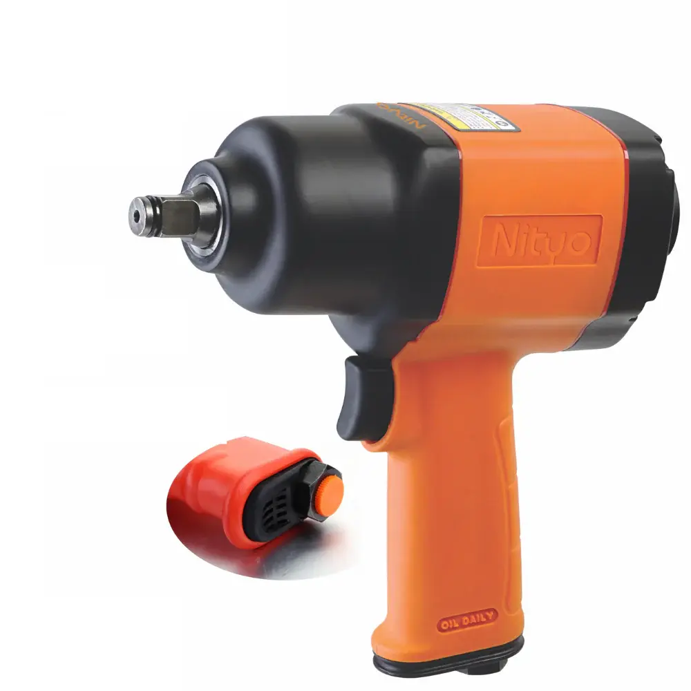 Nityo NII 7729 H 3/8" Air Impact Wrench – 600 Nm Torque, Twin Hammer, Composite Body